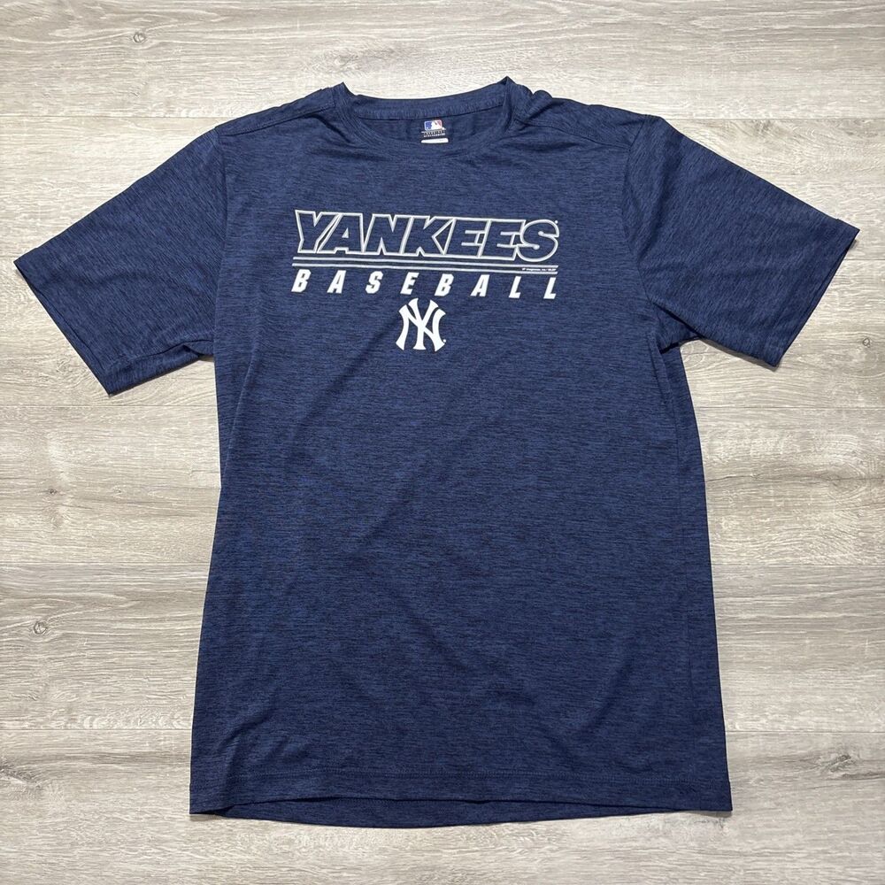 MLB New York Yankees T Shirt Mens Medium Blue Nike Cool Base Graphic Tee
